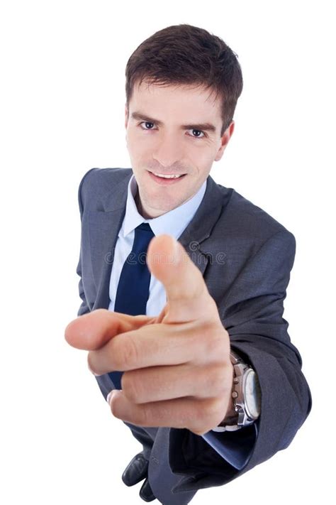 Business Man Pointing At Camera Stock Image Image Of Focus Executive