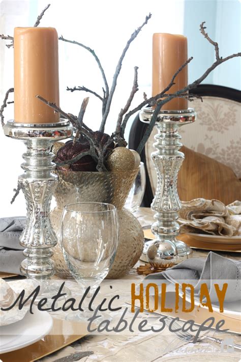 Metallic Holiday Tablescape My Blessed Life