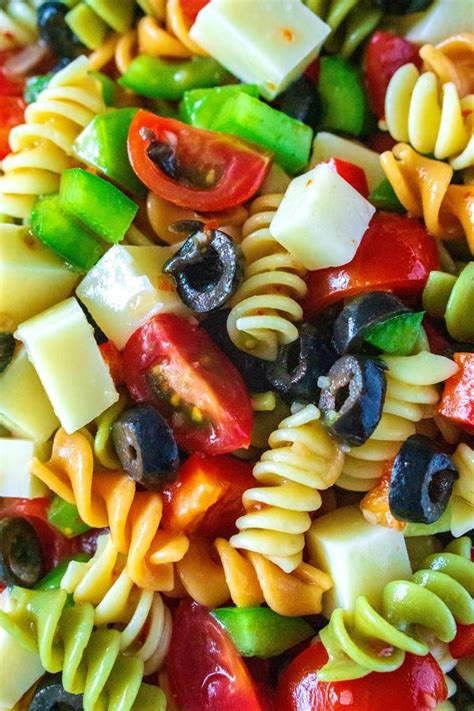 This Easy Pasta Salad Recipe Is Made With Tricolor Rotini Italian