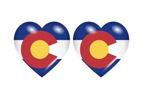 2x Sticker Flag Heart Usa Colorado 3665984025509 Ebay