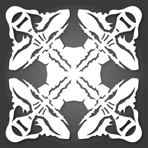 Snow4 Paper Snowflake Designs Paper Snowflake Template Origami