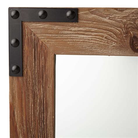 Handcrafted from solid apple wood, this antique vanity mirror is ideal for makeup or jewelry. Bonner Reclaimed Wood Vanity Mirror - Pine - Bathroom