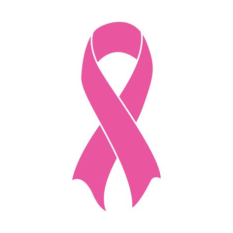Pink Ribbon Breast Cancer Awareness Symbol Isolated On White Vector