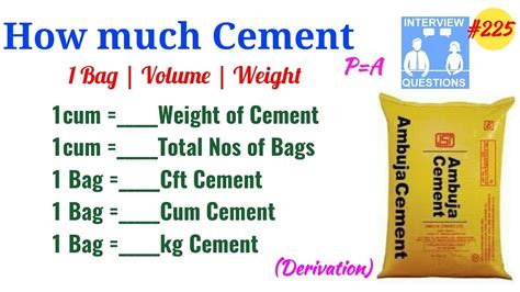 A broad range of concrete bags resources are compiled in this industrial portal which provides information on manufacturers, distributors and service companies in the manufacturer & distributor of bags including bags used in cement, lime, plaster & concrete packaging & shipping applications. How much CFT, CuM, kg in 1 Bag of Cement || How much ...