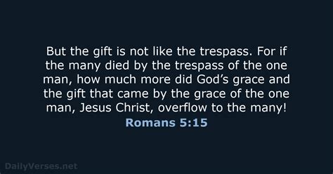 Romans 5:15 - Bible verse - DailyVerses.net