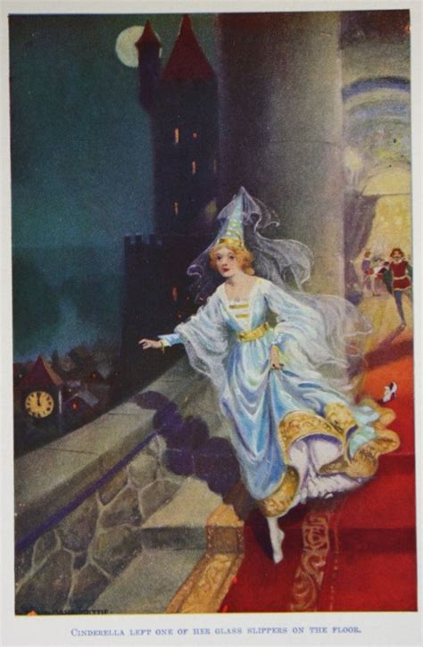 Vintage Cinderella Princess Illustration Fairy Tale Book Plate Print