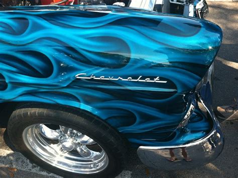 Blue Flame Cool Ness Car Painting Custom Cars Paint Motorcycle