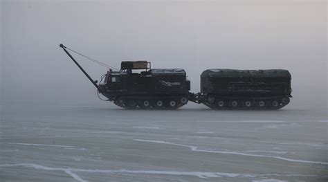 Arctic Adventure Russian Military Vehicles Set Out On A Freezing