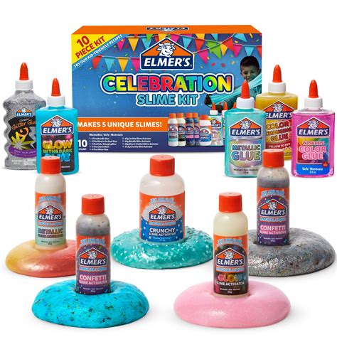 Elmers Celebration Slime Kit Slime Supplies Include Assorted Magical