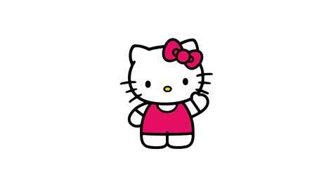 Wallpaper For Desktop Laptop Ao80 Hello Kitty Art Cute Logo Minimal