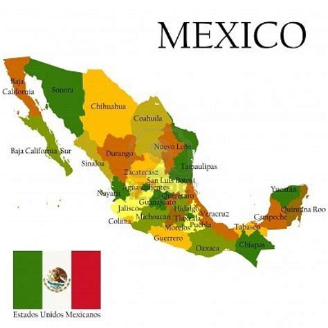 Mapa Estados Y Capitales De La República Mexicana