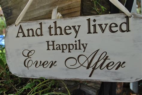 And They Lived Happily Ever After Wedding Sign Rustic