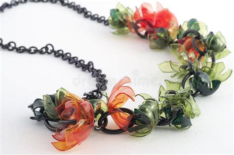 Ecojewelry Necklace Recycled Plastic Bottles Stock Photos Free