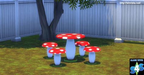 Simista A Little Sims 4 Blog Mushroom Outdoor Setting