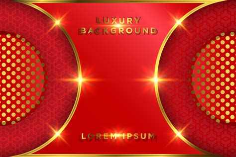 luxury red  gold glowing circle design   vectors