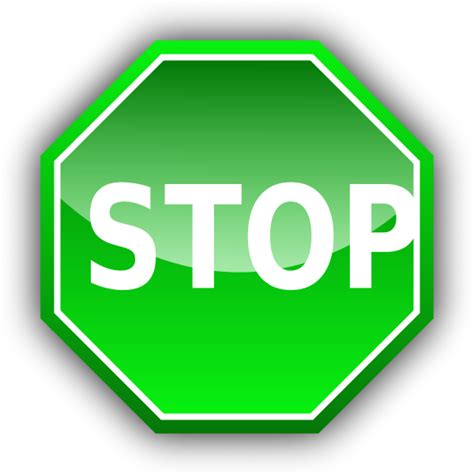 Red Stop Sign Vector Clip Art Red And Green Stop Sign Png Download