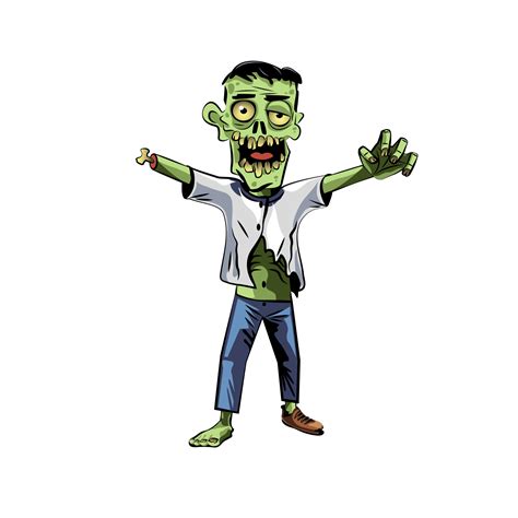 Zombie Cartoon Walking Dead Halloween Monster 17261275 Png
