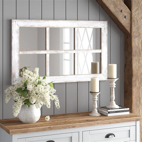 Buy Barnyard Designs 24x40 Windowpane Wood Farmhouse Wall Mirror