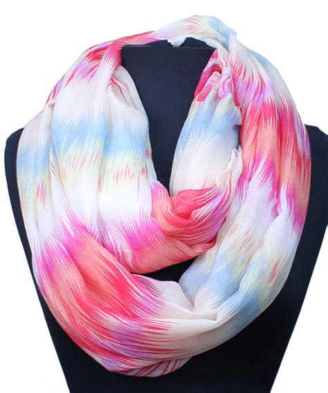 Love This Pink And Gray Watercolor Stripe Infinity Scarf By Jasmine