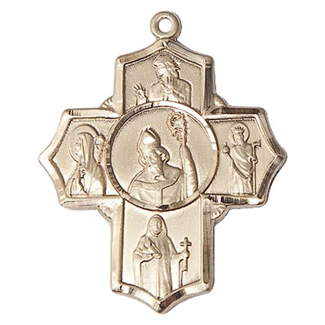 14kt Gold Irish 5 Way Medal Ewtn Religious Catalogue
