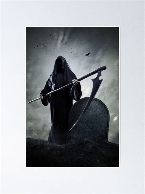 Grim Reaper Poster For Sale By Enzyorg Redbubble