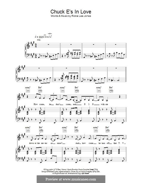 How he loves chords in e. Chuck E's in Love by R.L. Jones - sheet music on MusicaNeo