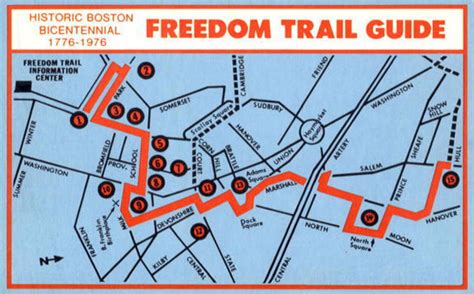 Freedom Trail Map Sites With Printable