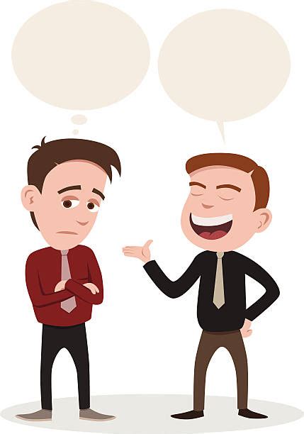 Cartoon Of A Two People Having A Conversation Clip Art Vector Images