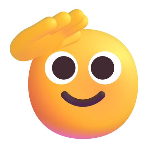 Saluting Face 3d Icon Fluentui Emoji 3d Iconpack Microsoft