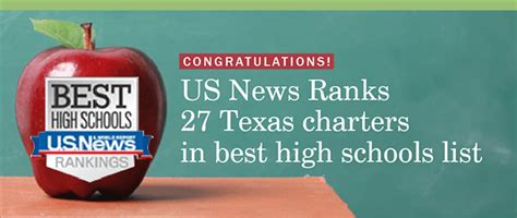 Us News Ranks 27 Texas Charter Schools Texas Public Charter Schools