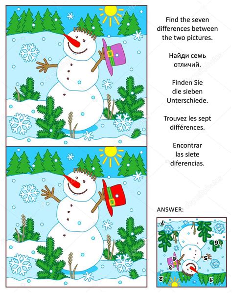 Das weihnachtsrätsel ein lustiges weihnachtsrätsel für kinder. Winter, Silvester oder Weihnachten finden die Unterschiede ...