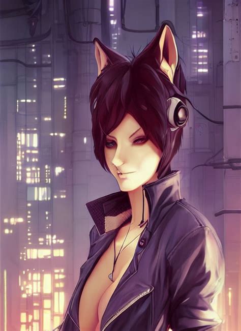 Prompthunt Beautiful Portrait Of A Sexy Female Anthro Coyote Fursona Wearing Mechanic Clothes