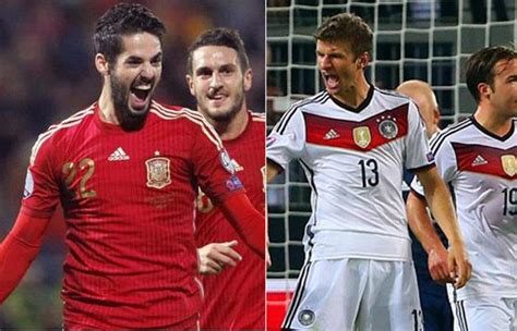 Disparo lejano de clemens que está a punto de colarse en la portería. EN VIVO: Alemania vs España, viernes 23 de marzo, Partido ...