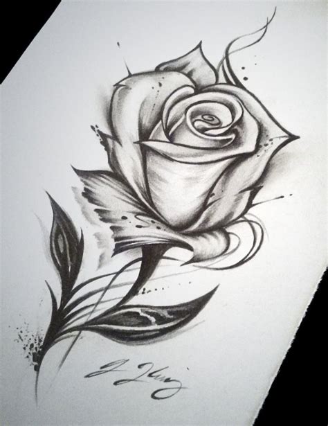 Rose Tattoo Drawing Rose Drawing Tattoo Roses Drawing Rose Tattoo