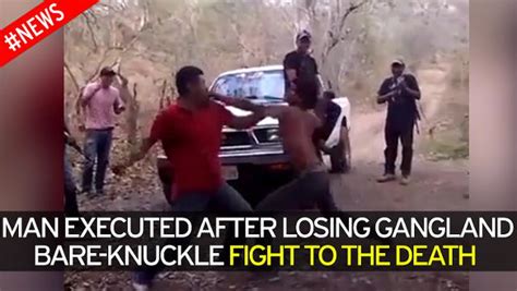 man executed after losing gangland bare knuckle fight to the death seen in this horrific