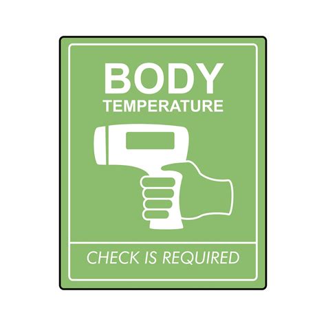 Body Temperature Check Lettering Campaign Sticker 2564933 Vector Art At