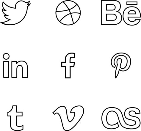White Social Media Icons Png Moderngre
