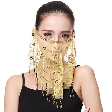 P23 Accessories Selling Indian Belly Dance Knitted Face Veils Ndian