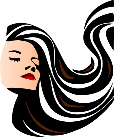 Woman With Shiny Long Hair Clip Art At Vector Clip Art
