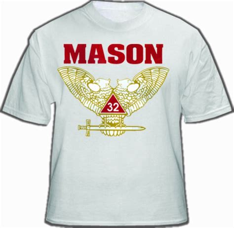 Masonic Shirt Scottish Rite White 32nd Degree Freemasons Colored