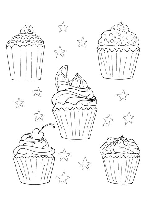 Cupcake Colouring Sheet Scyap