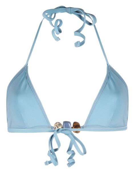 Christopher Esber Embellished Triangle Bikini Top Farfetch