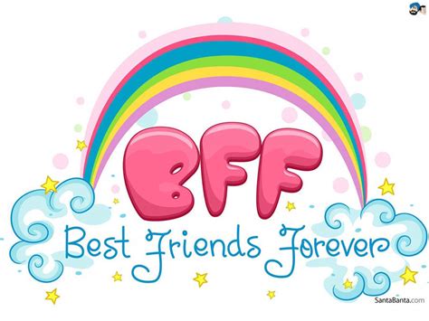 Download Pink Rainbow Best Friends Forever Wallpaper