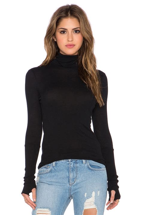Fitted Black Turtleneck Sweater Baggage Clothing