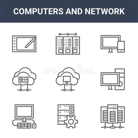 Computers Network Stock Vector Illustration Of Domain 6645797