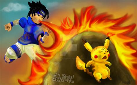 Sasuke Vs Pikachu By Linkinparkathome On Deviantart