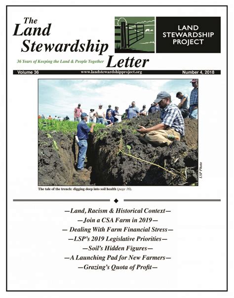 No 4 2018 Land Stewardship Letter Land Stewardship Project
