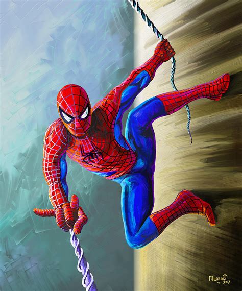 Spiderman Painting By Anthony Mwangi Fine Art America
