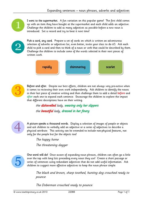 Maybe you would like to learn more about one of these? Simple Adjective Sentences For Kids | Kids Activities