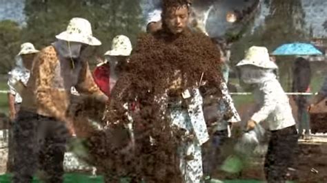 Man Sets World Record For Longest Time Covered In Bees
